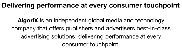 AlgoriX Statement